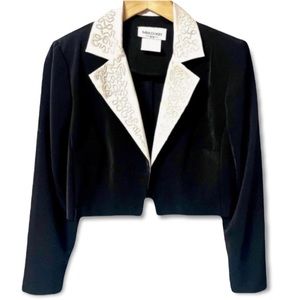 Miss Dorby gorgeous vintage Y2K bolero jacket w/ seed pearl swirly beading